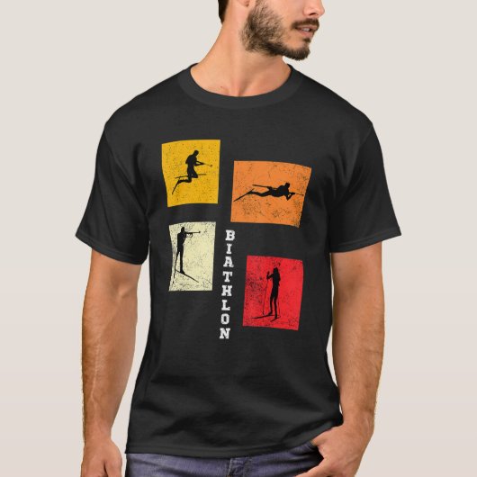Biathlon Langlaufloipe Biathlete T-Shirt (Vorderseite)