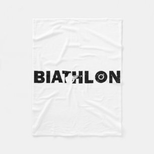 Biathlon Lustiger Biathlet Schieß Ski Ziel Sp Fleecedecke