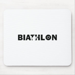 Biathlon Lustiger Biathlet Schieß Ski Ziel Sp Mousepad
