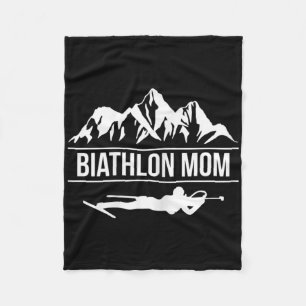 Biathlon Mama Biathlon Skifahren Fleecedecke