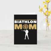 Biathlon Mama Skiwettbewerb Biathlete 1 Karte (Gelbe Blume)