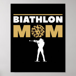 Biathlon Mama Skiwettbewerb Biathlete 1 Poster