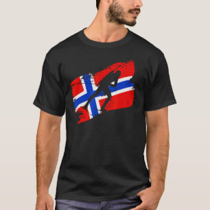 Biathlon Norwegen Flag Norweigan Cross Country Ski T-Shirt