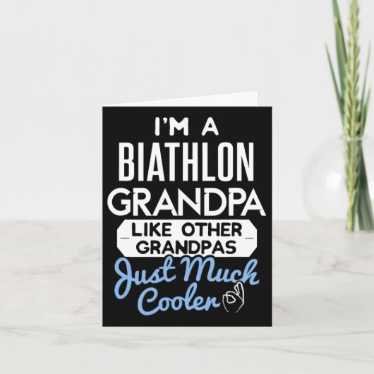 Biathlon Opa cool Vatertag Karte (Vorderseite)