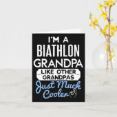 Biathlon Opa cool Vatertag Karte (Gelbe Blume)