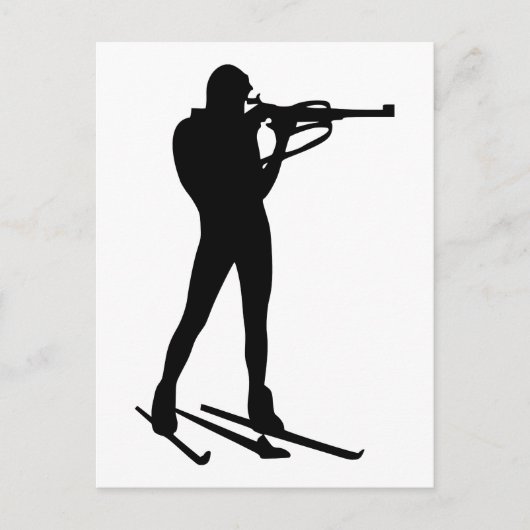 Biathlon Postkarte (Vorderseite)
