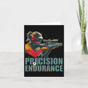 Biathlon Präzision und Ausdauer Retro Winterspur Karte