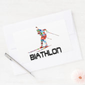 Biathlon Rechteckiger Aufkleber (Umschlag)