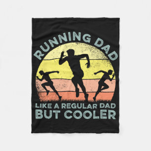 Biathlon Runner Marathon Running Vater Vatertag Fleecedecke