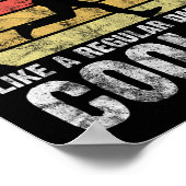 Biathlon Runner Marathon Running Vater Vatertag Poster (Ecke)