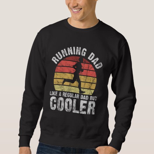 Biathlon Runner Marathon Running Vater Vatertag Sweatshirt (Vorderseite)
