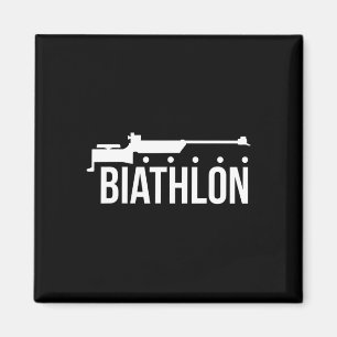 Biathlon Shooting Gun Skifahren Biathlete Magnet