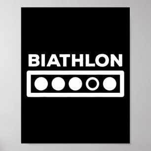 Biathlon Shooting Range Gift - Wintersport Biath Poster