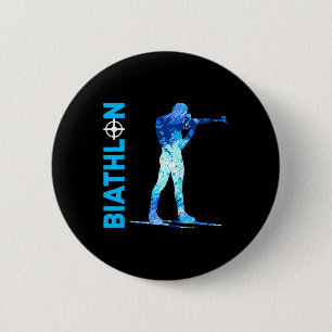 Biathlon Shooting und Skifahren Wintersport Button