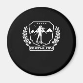 Biathlon Ski and Rifting Sportgeschenk Magnet (Vorne)