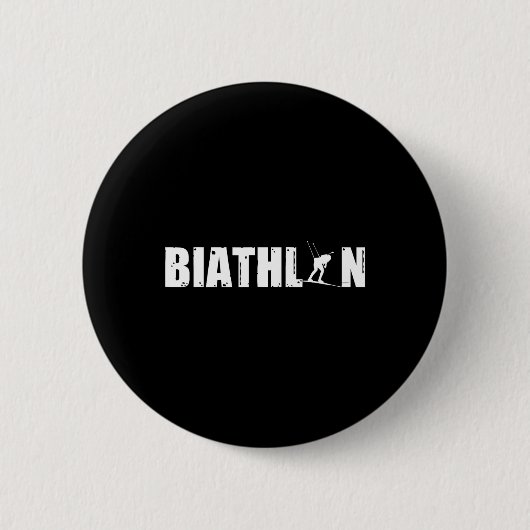 Biathlon Ski De Fond Biathlones Button (Vorderseite)