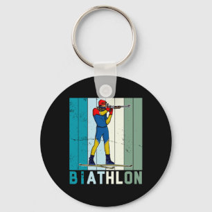 Biathlon Ski Langlaufloipe 6 Schlüsselanhänger
