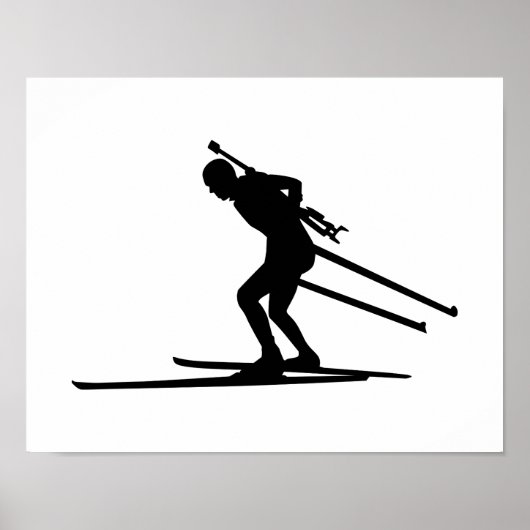 Biathlon Ski Poster (Vorne)