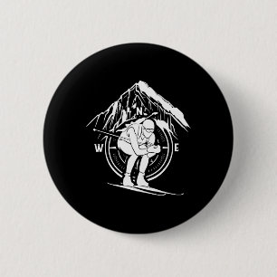 Biathlon Ski Winter Skifahren Athlete Biathlet Button
