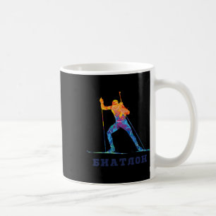 Biathlon Skier Wintersport Langlaufloipe Kaffeetasse