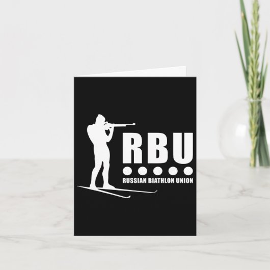 Biathlon Skier Wintersport Langlaufloipe Karte (Vorderseite)