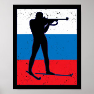 Biathlon Skier Wintersport Langlaufloipe Poster