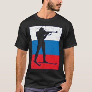 Biathlon Skier Wintersport Langlaufloipe T-Shirt