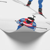 Biathlon Skier Wintersportsportler in Aktion Geschenkpapier