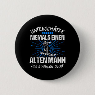 Biathlon Skifahren Ski Langlauf Geschenk Button