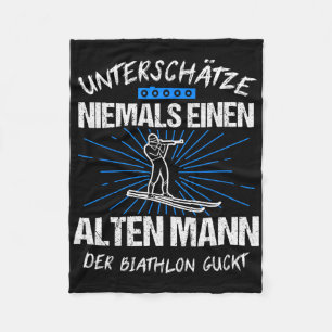 Biathlon Skifahren Ski Langlauf Geschenk Fleecedecke