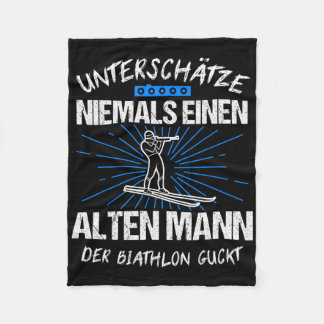 Biathlon Skifahren Ski Langlauf Geschenk Fleecedecke