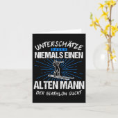 Biathlon Skifahren Ski Langlauf Geschenk Karte (Gelbe Blume)