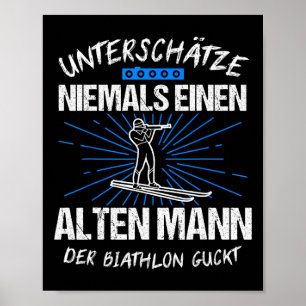 Biathlon Skifahren Ski Langlauf Geschenk Poster