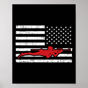 Biathlon Sport Marathon Skilanglauf US-amerikanisc Poster
