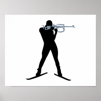 Biathlon sport poster