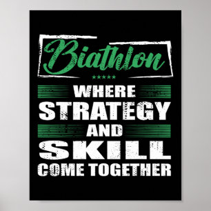 Biathlon Sports Strategy and Skills Poster