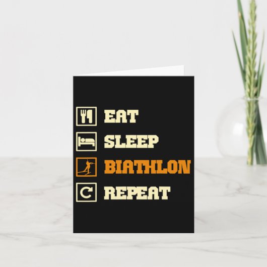 Biathlon Sprichwort Karte (Vorderseite)