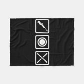 Biathlon Symbole Fleecedecke (Vorderseite (Horizontal))