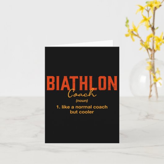 Biathlon-Trainer Definition Sonniges Biathlete Spa Karte (Gelbe Blume)