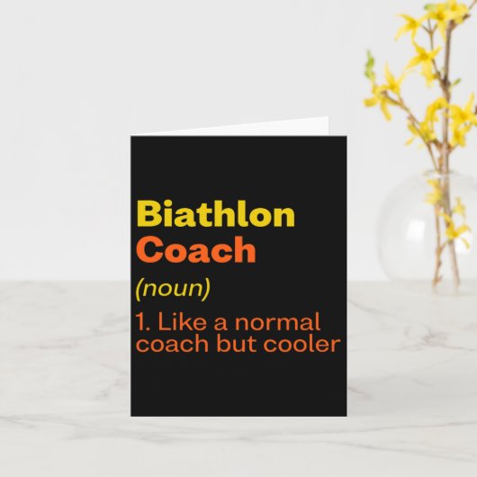 Biathlon-Trainer Definition Sonniges Biathlete Spa Karte (Gelbe Blume)