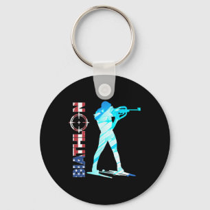 Biathlon Usa Flag Apparel American Cross Country S Schlüsselanhänger