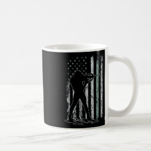 Biathlon Usa Flag Retro Skis Men Biathlon Kaffeetasse
