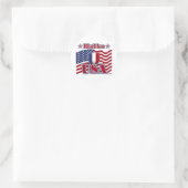 Biathlon USA Runder Aufkleber (Tasche)
