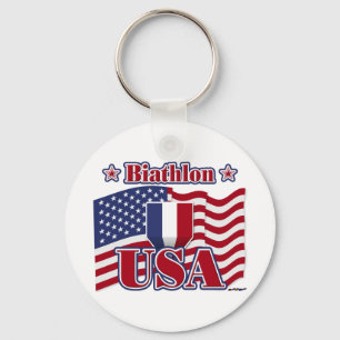 Biathlon USA Schlüsselanhänger