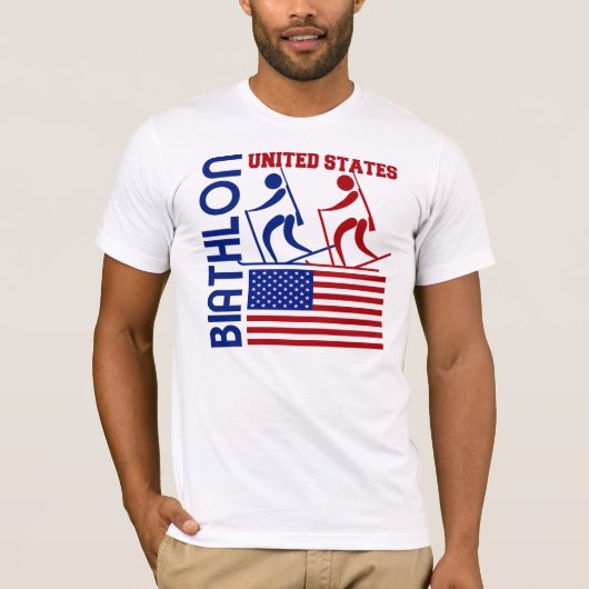 Biathlon Vereinigte Staaten T-Shirt (Vorderseite)
