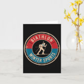 Biathlon Winter Skifahren Rafelschießen Biath Karte (Gelbe Blume)