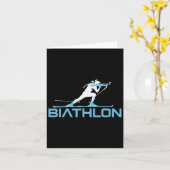 Biathlon Winter Skifahren Rafelschießen Biath Karte (Gelbe Blume)