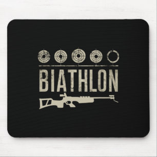 Biathlon Winter Skifahren Rafelschießen Biath Mousepad