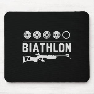Biathlon Winter Skifahren Rafelschießen Biath Mousepad