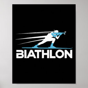 Biathlon Winter Skifahren Rafelschießen Biath Poster
